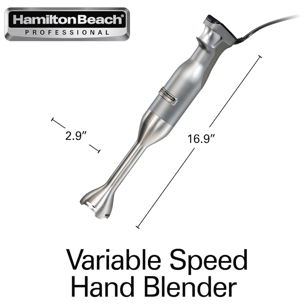 Hamilton Beach 59750C Professional Variable Speed Hand Blender - Powerful Immersion Blender for Smoothies, Soups & Baking - Perfect for Kitchen, Restaurant & Home Cooking