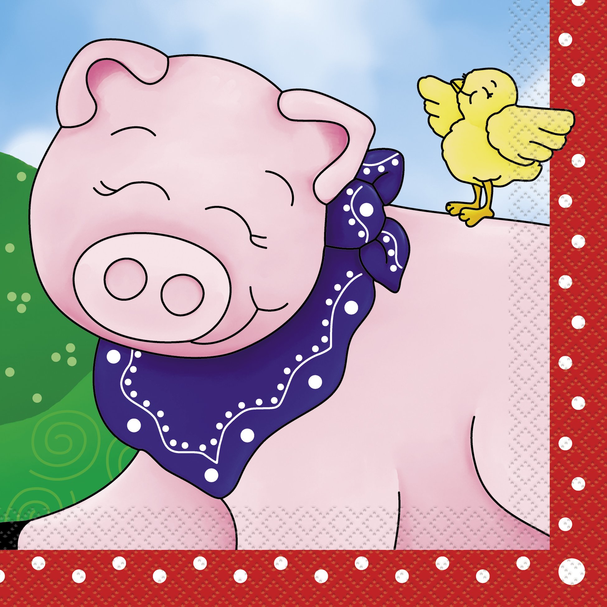 Farm Party Napkins - 16 Count, Premium Quality Paper Napkins for Farm Themed Birthday Parties, Baby Showers & Country Weddings - Perfect for Rustic Decorations and Outdoor Events