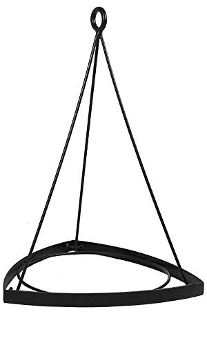 Achla Lina Modern Black Plant Hangers - 8 Inch Diameter, Set of 4 - Perfect for Indoor Hanging Plants, Balcony Decor & Boho Home Garden Accessories