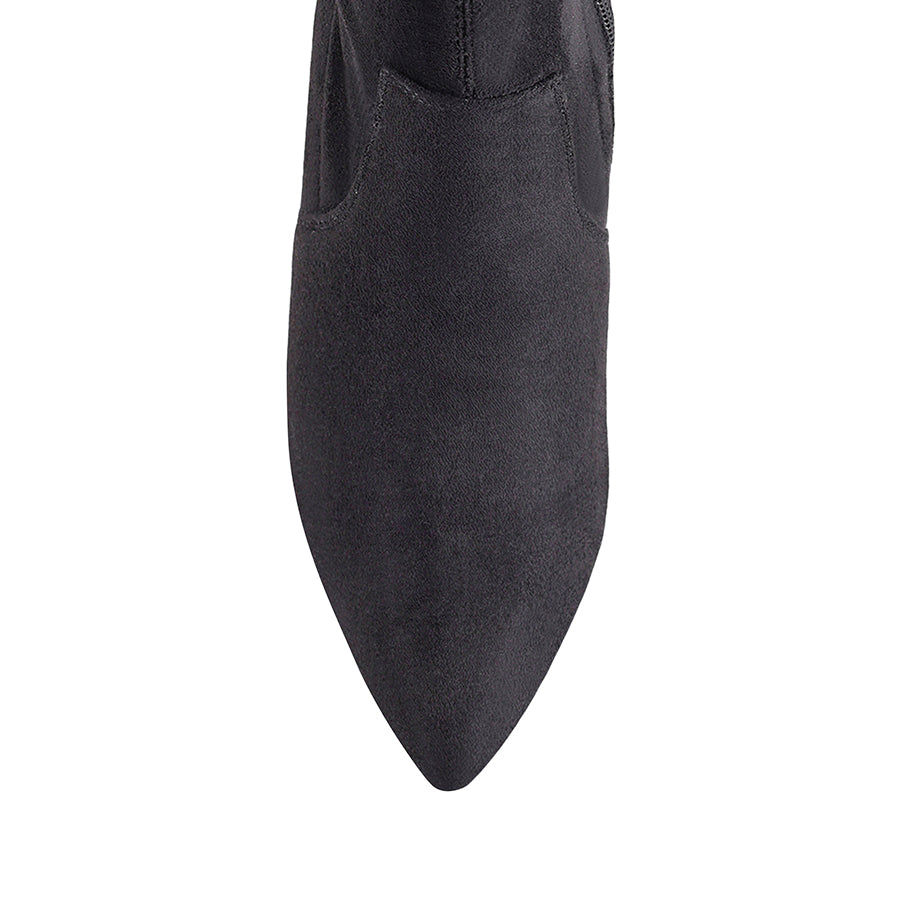 Effy Women's Knee High Boots - Black Micro Suede - Stylish & Comfortable for Fall & Winter Fashion, Office Wear & Casual Outings