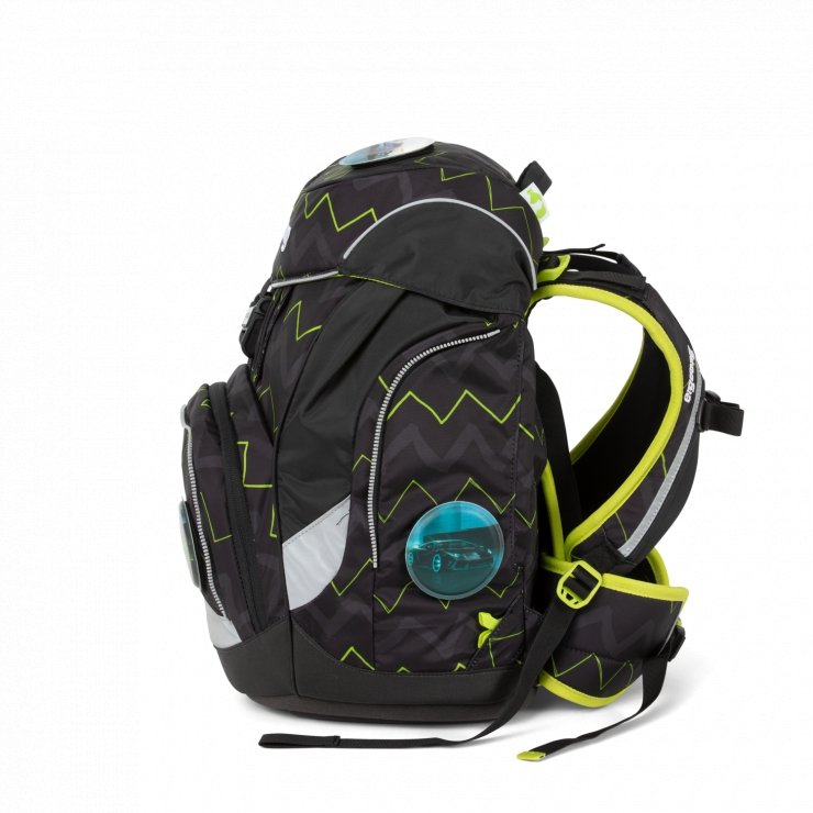 Ergobag 6-Piece School Backpack Set - Zigzag Black HorsepowBear Design | Durable & Spacious for Kids, Teens & College Students | Perfect for School, Travel & Outdoor Adventures