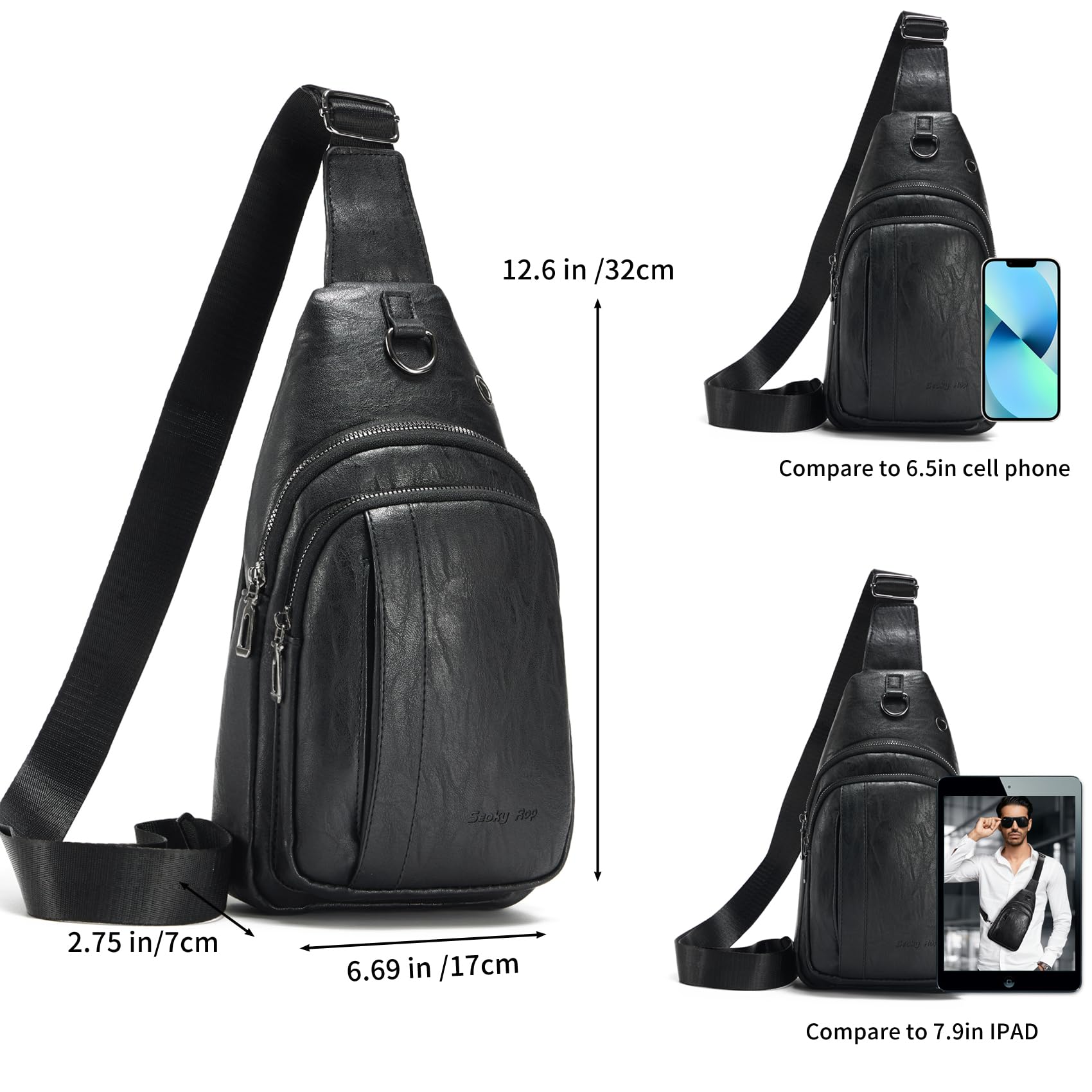 Seoky Waterproof Sling Backpack for Men - Travel & Outdoor Use