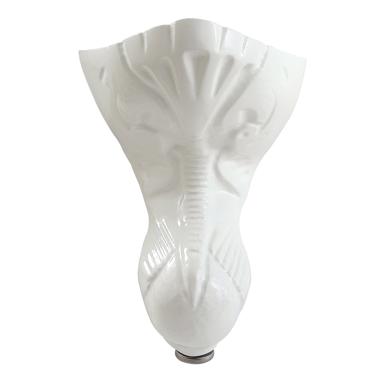 Aqua Eden VCTSWH 4-Piece Eagle Claw Cast Iron Bathtub Feet Set in White - Perfect for Vintage & Clawfoot Tub Renovations