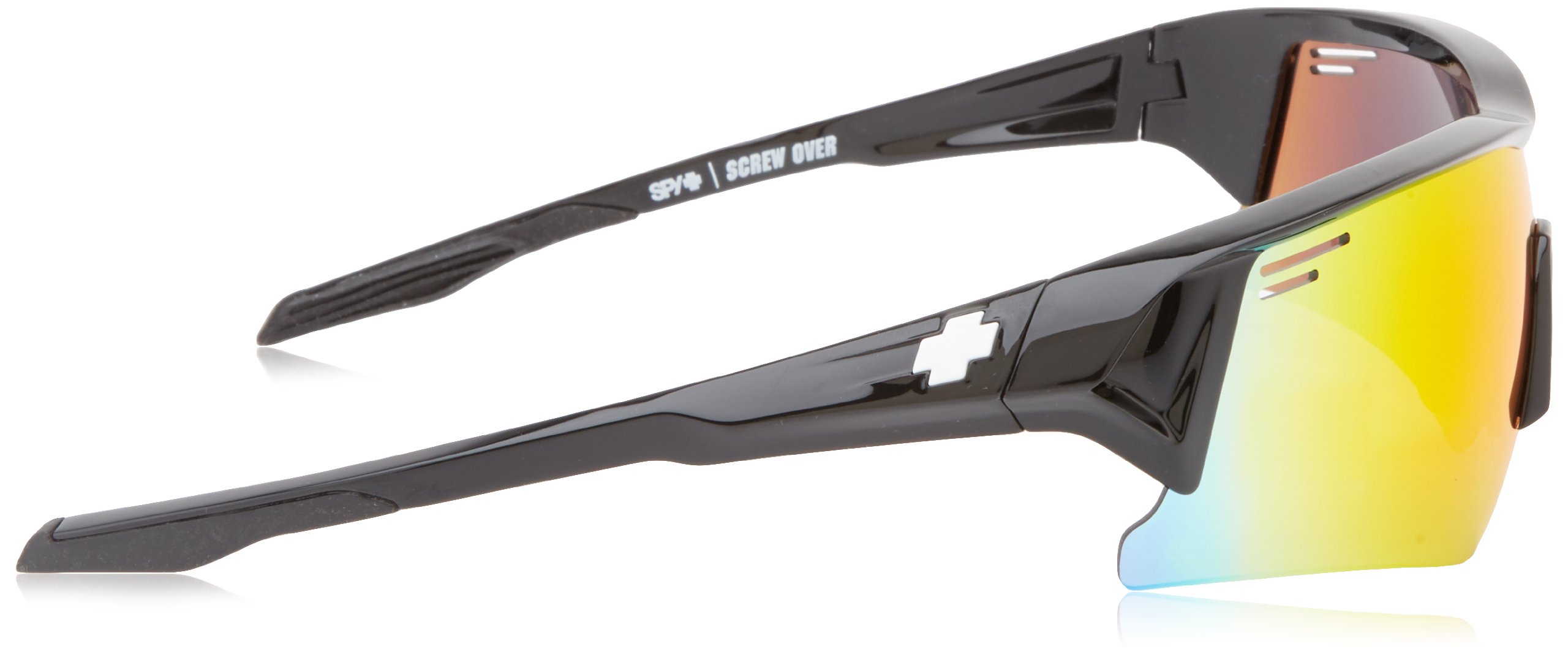 Spy Optics Screw Over Wrap Sunglasses - Polarized UV Protection Sports Sunglasses for Cycling, Running & Outdoor Activities