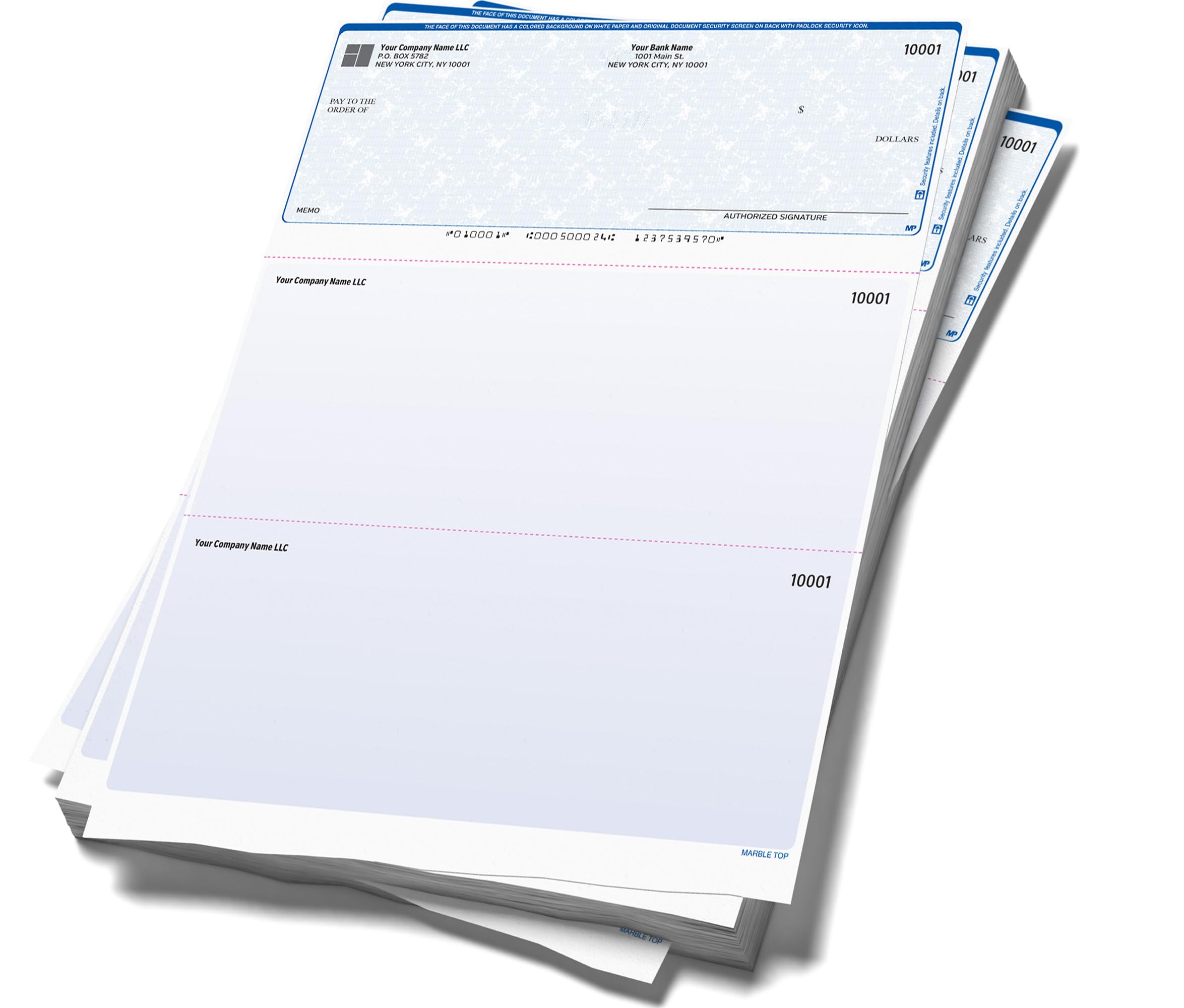 QuickBooks Compatible Computer Checks - 500 Sheets Top Blank Check Stock for Business & Office Use