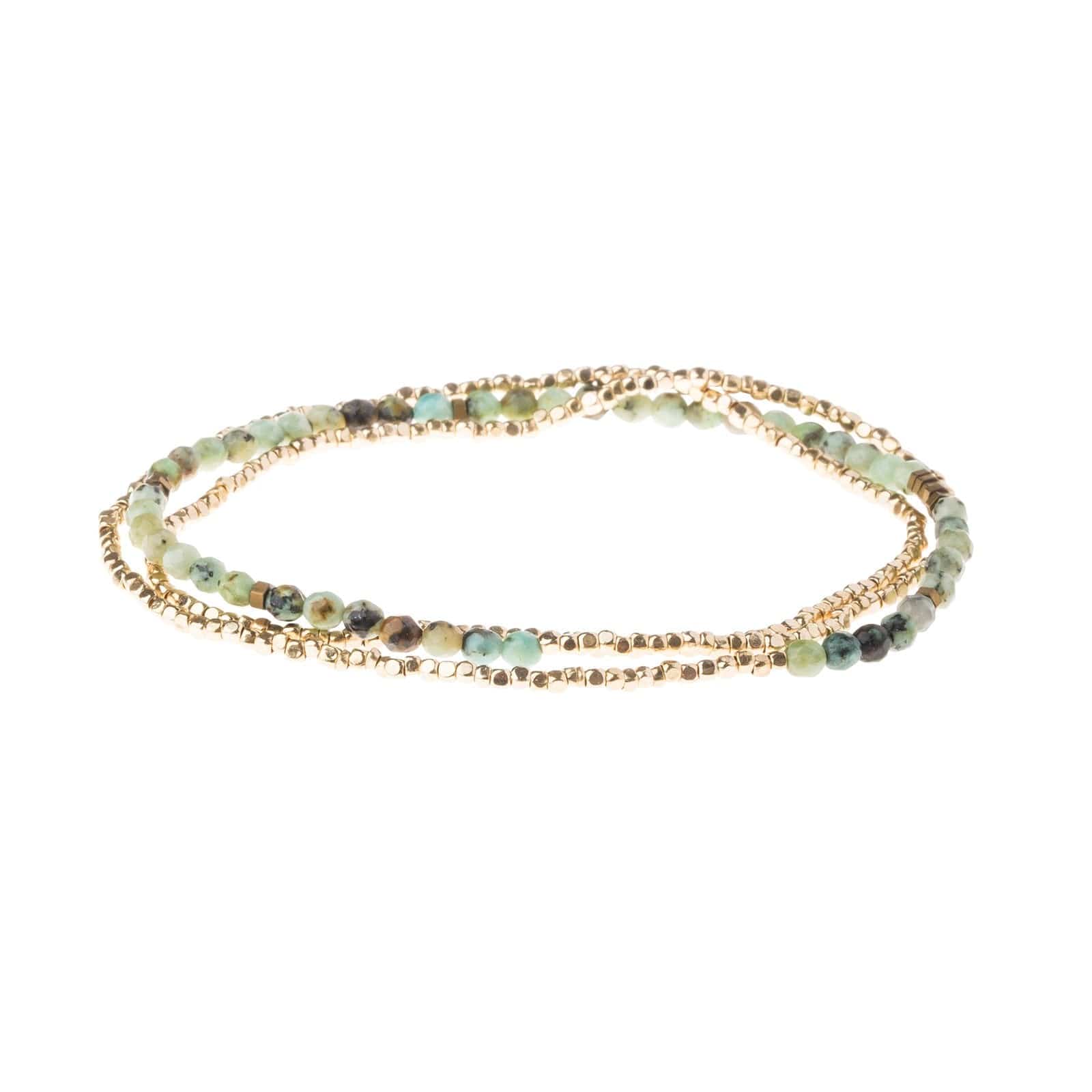 African Turquoise Jasper Wrap Bracelet for Transformation - Handmade Spiritual Jewelry for Women, Healing Crystal Bracelet for Meditation, Yoga & Positive Energy