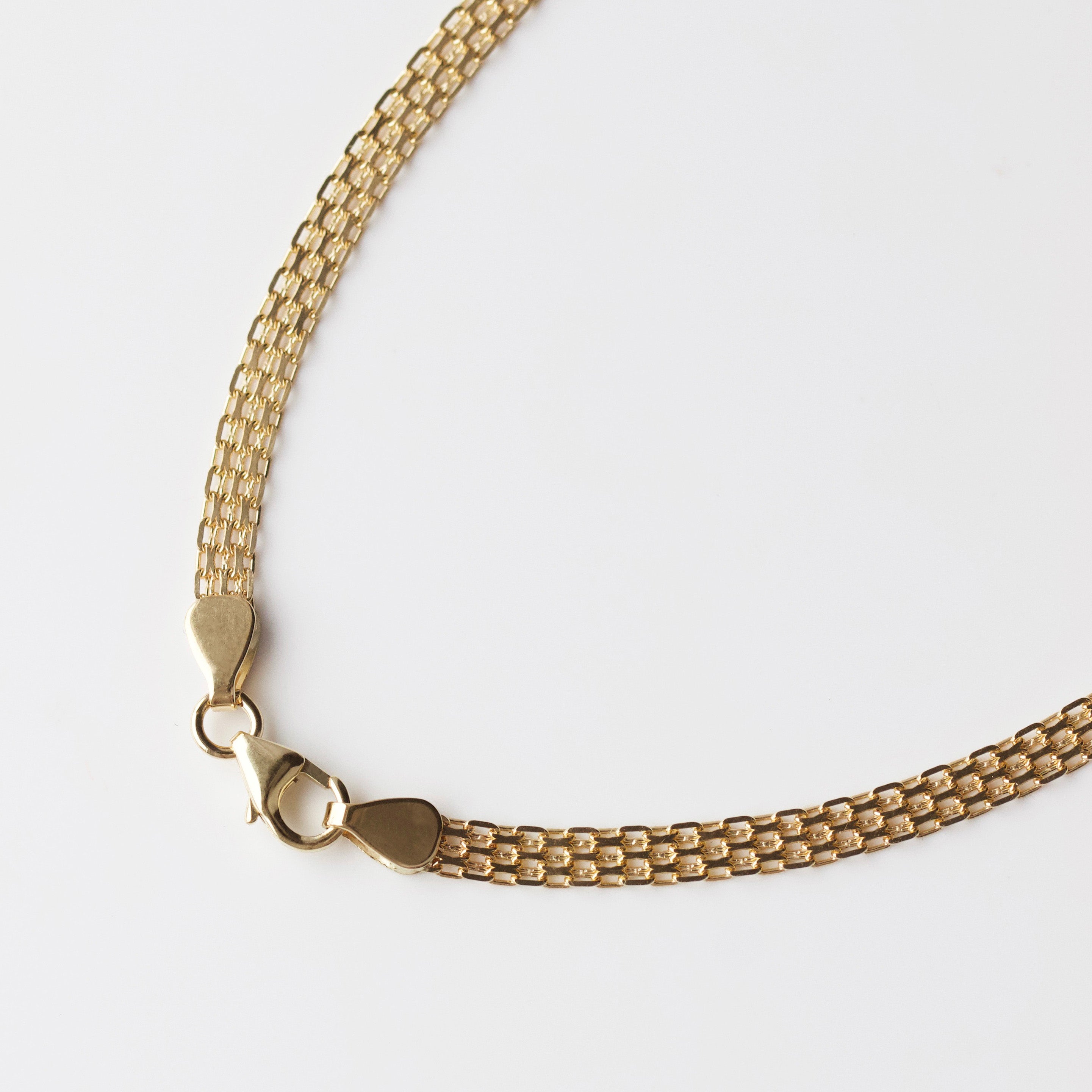 Braided Bismark Chain Necklace for Women - 18K Gold Plated Stainless Steel Layered Necklace - Elegant Jewelry Gift for Her - Perfect for Parties, Weddings & Everyday Wear
