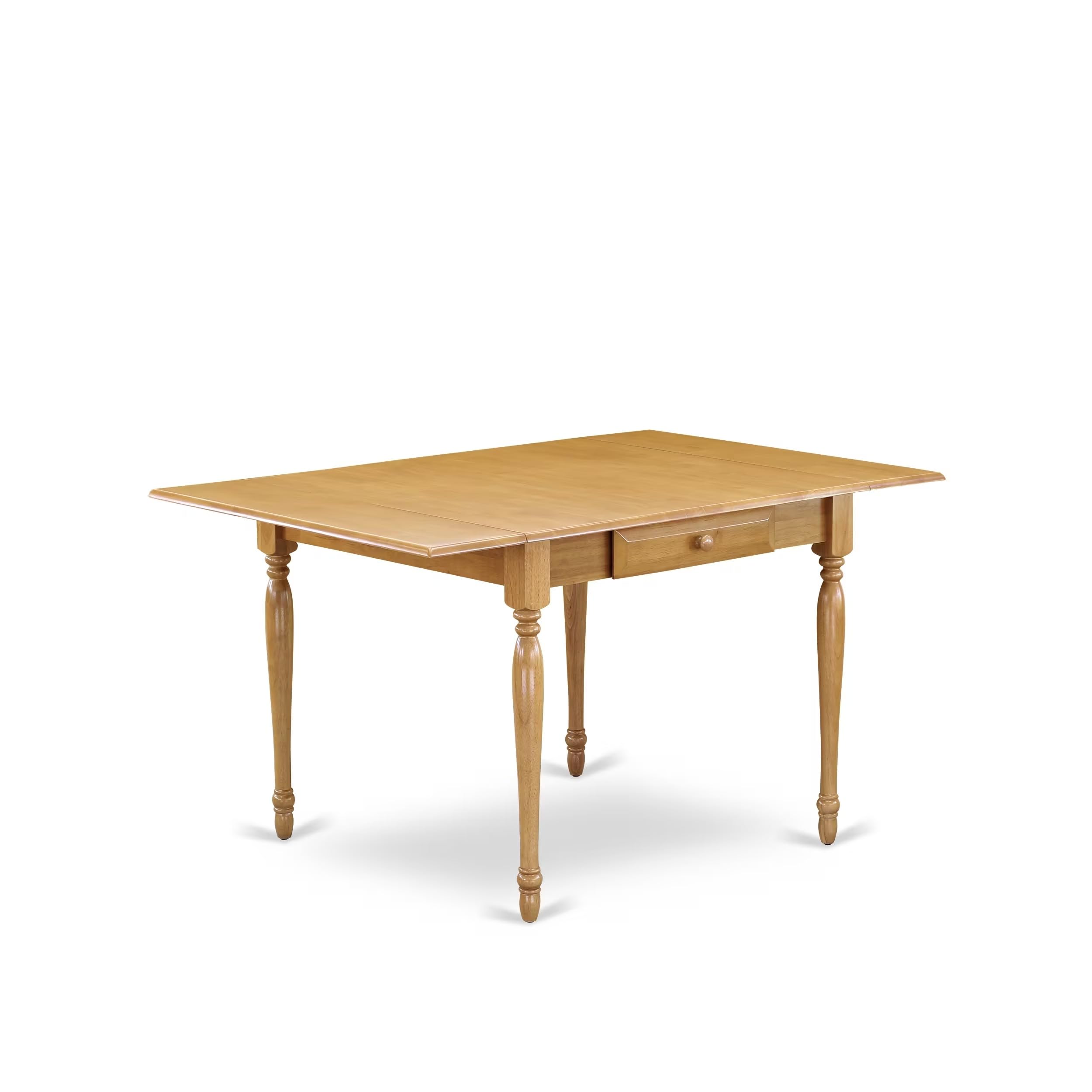 East West Furniture MZAV5-OAK-C 5-Piece Oak Dining Set with Drop-Leaf Table & 4 Fabric Chairs, 36x54 Inch - Perfect for Small Kitchens, Breakfast Nooks & Compact Dining Spaces