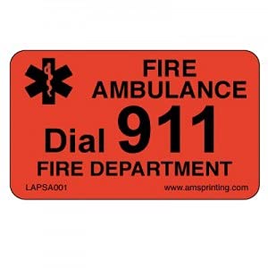 Fire Ambulance Emergency Stickers - 2