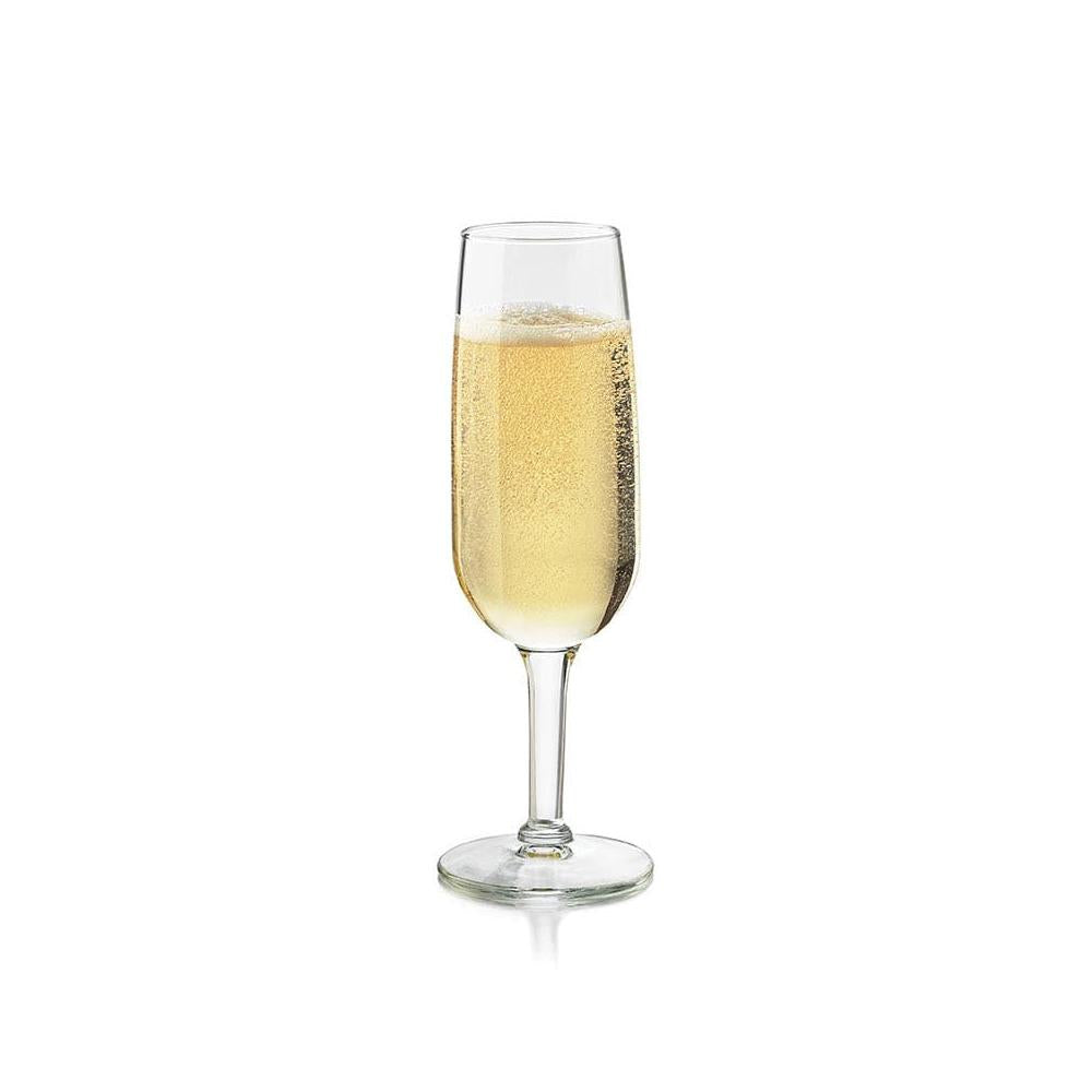 Libbey Citation 6.25 Oz Champagne Glasses - Set of 12 Crystal Clear Flutes for Wedding, Party & Special Occasions - Elegant Stemware for Toasting & Celebrations
