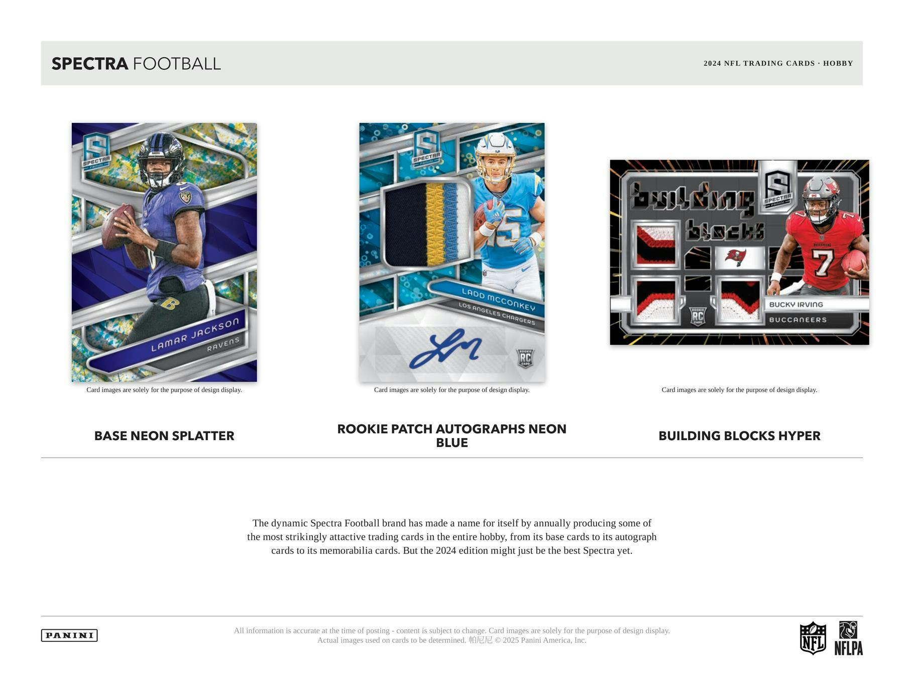 2024 Panini Spectra Football Hobby Box - Premium Trading Cards Collection for NFL Fans & Collectors - Perfect for Sports Memorabilia, Gift Giving & Investment