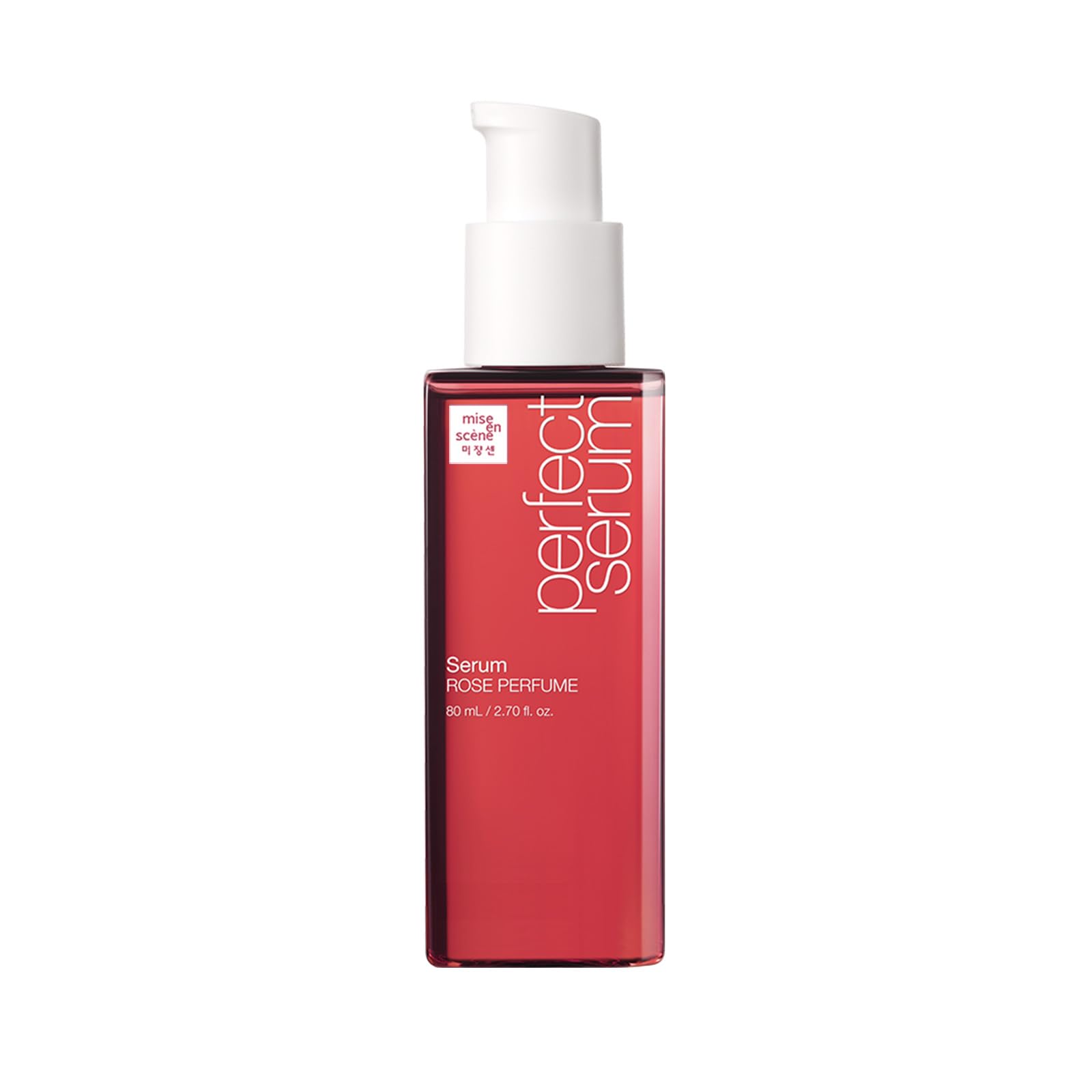 Mise En Scene Perfect Rose Perfume Serum - Korean Hair Essence with Natural Rose Fragrance & Argan Oil for Damaged Hair Repair, 2.7 fl oz | Hydrating Leave-in Treatment for Dry, Frizzy Hair | Daily Hair Care & Styling Essential