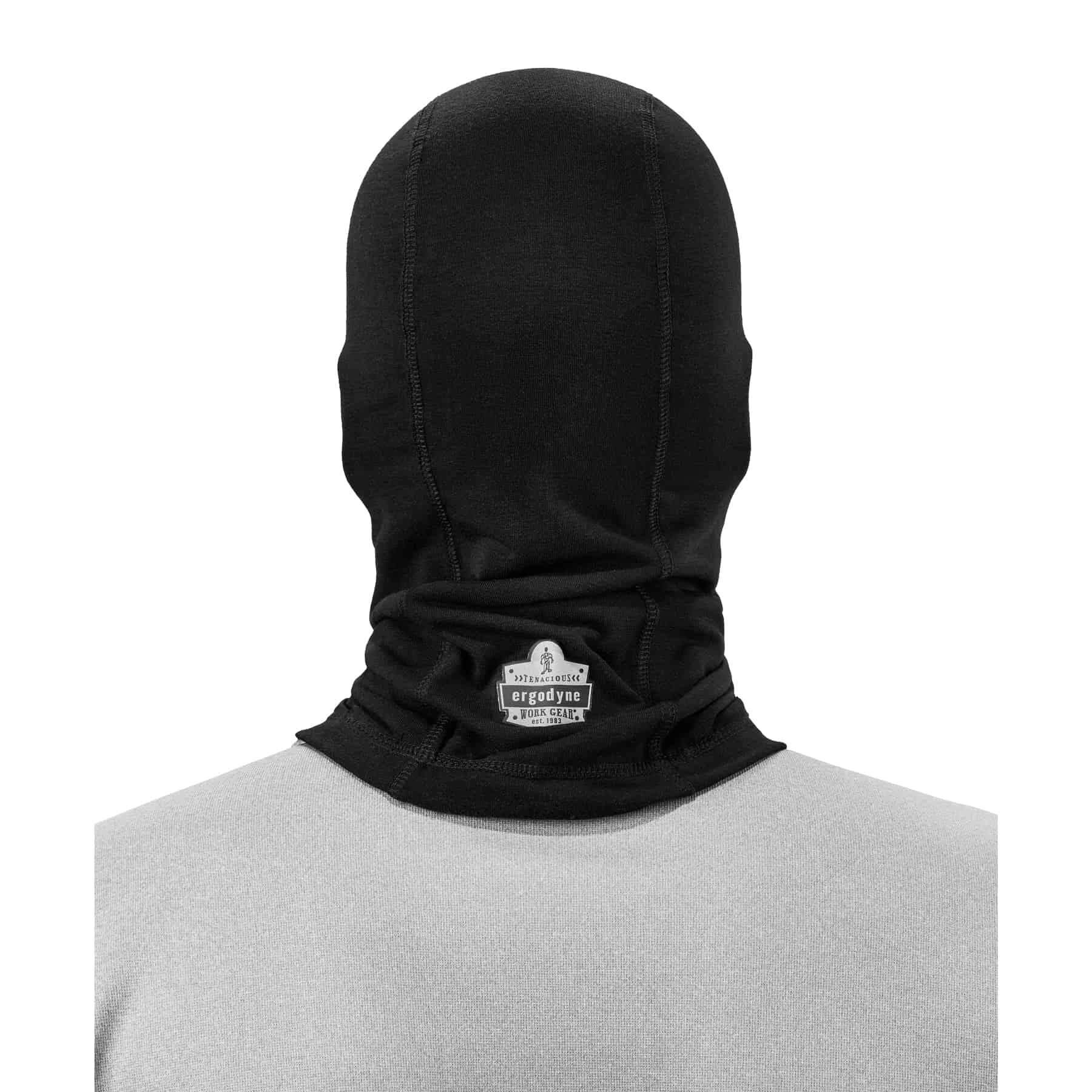 Ergodyne 16824 Natural Wool Balaclava Ski Mask - Winter Face Cover for Cold Weather, Moisture Wicking & Breathable - N-Ferno 6824 Black - Perfect for Skiing, Snowboarding & Outdoor Winter Activities