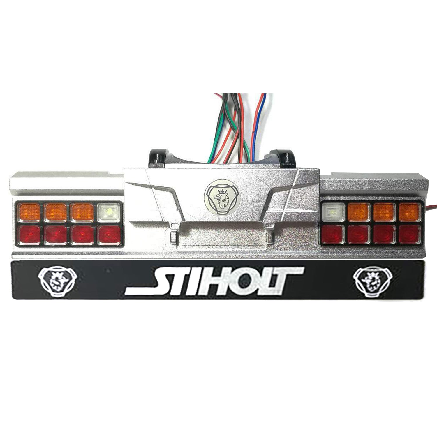 Upgrade Metal Tail Beam Taillight Set for 1/14 RC Tractor R620 56323 Radio Controlled Truck - Universal Customized Part for RC Car Enthusiasts - Perfect for Night Racing and Off-Road Adventures