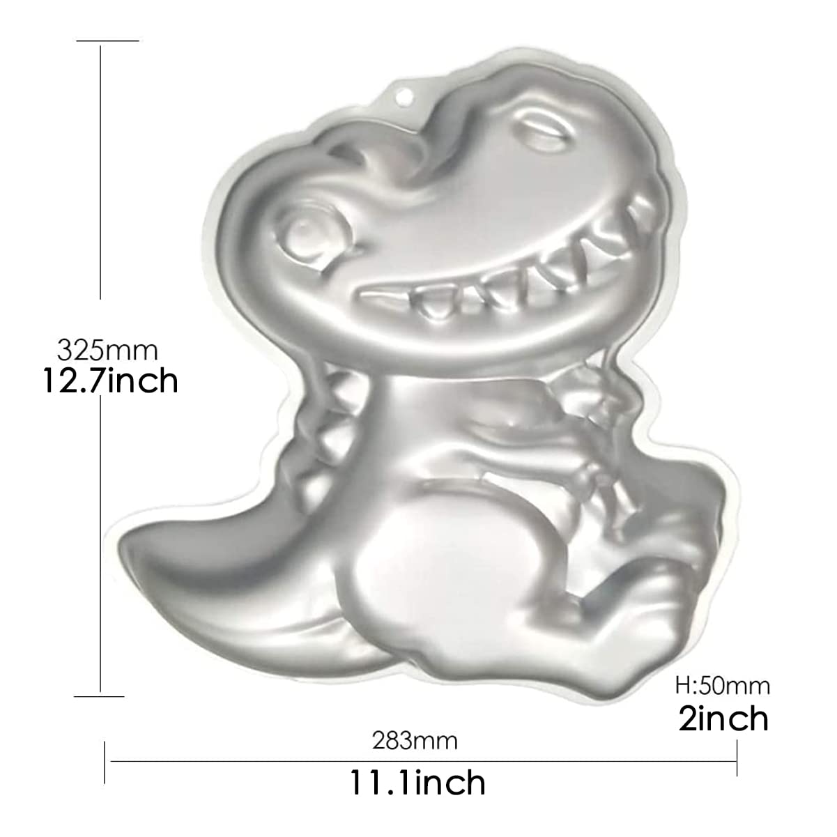 Dinosaur Cake Pan - 3D Birthday Cake Mold, Nonstick Aluminum Alloy Baking Tool for Kids Party & Jurassic Themed Desserts