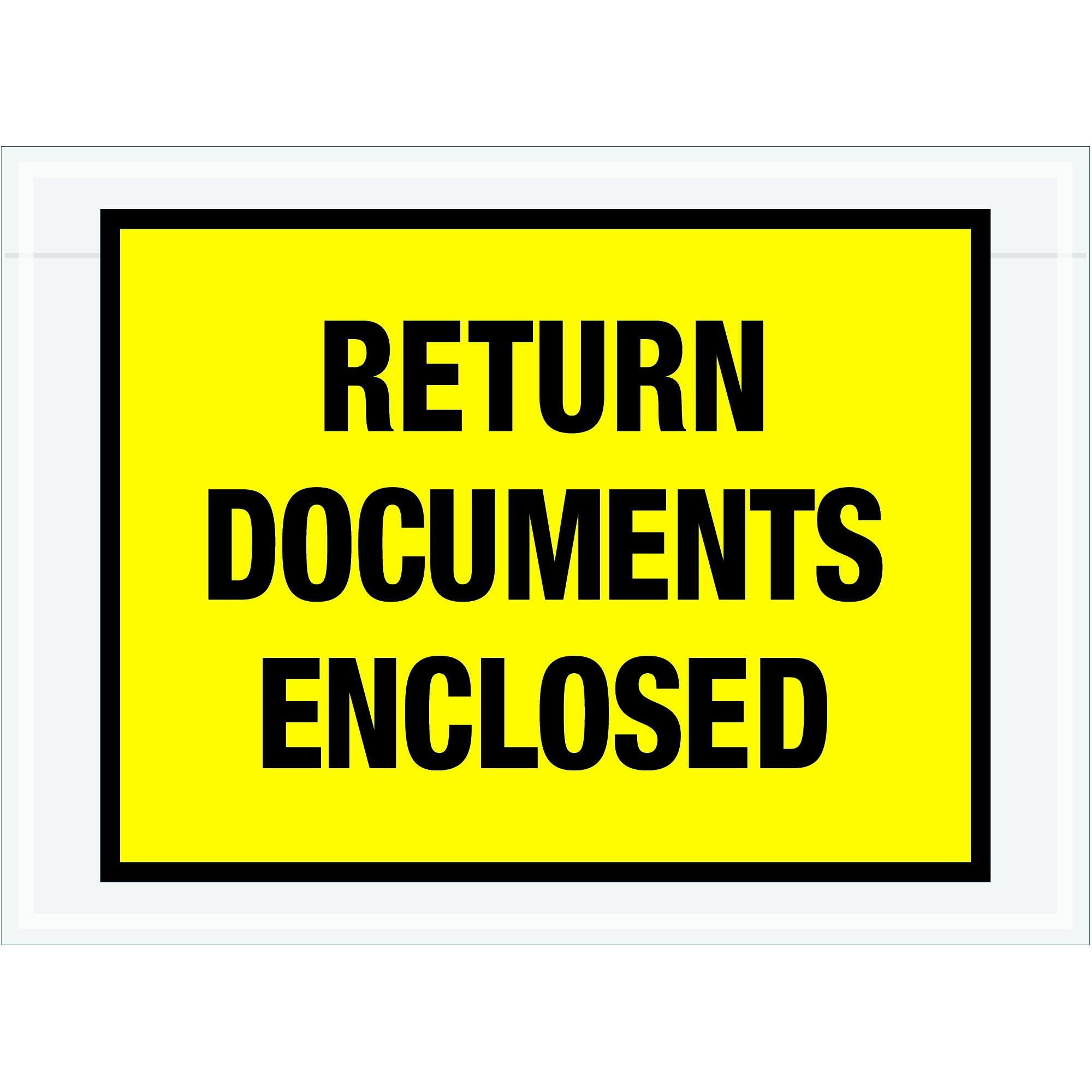 Tape Logic TLPL448 Return Documents Enclosed Envelopes - 7.5 x 5.5 Inch Yellow Business Envelopes (Pack of 1000) for Office Mail, Shipping & Document Organization