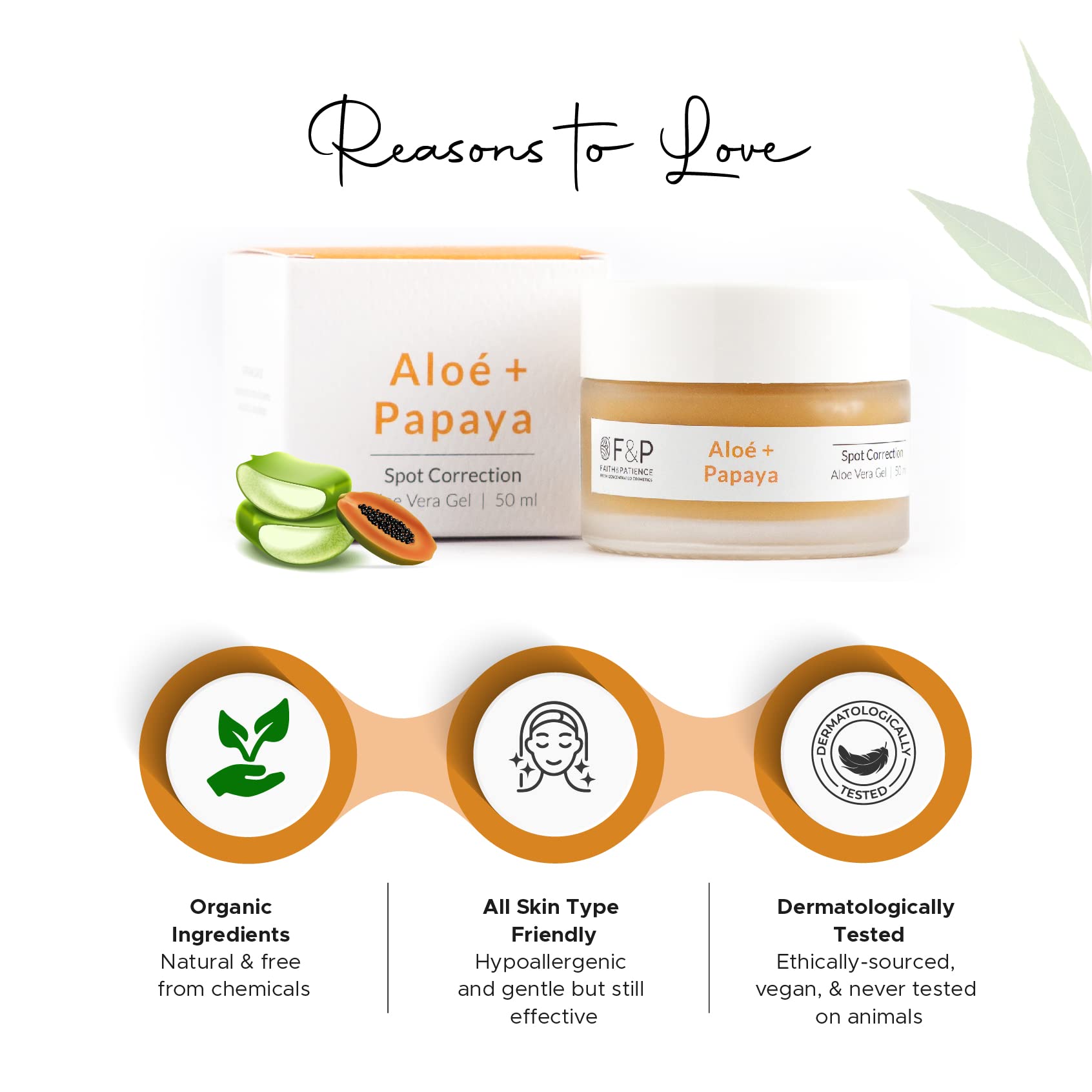 Faith & Patience Aloe Vera Gel for Spot Correction - Soothes Skin, Reduces Blemishes & Acne - Perfect for Daily Skincare Routine & Post-Sun Care