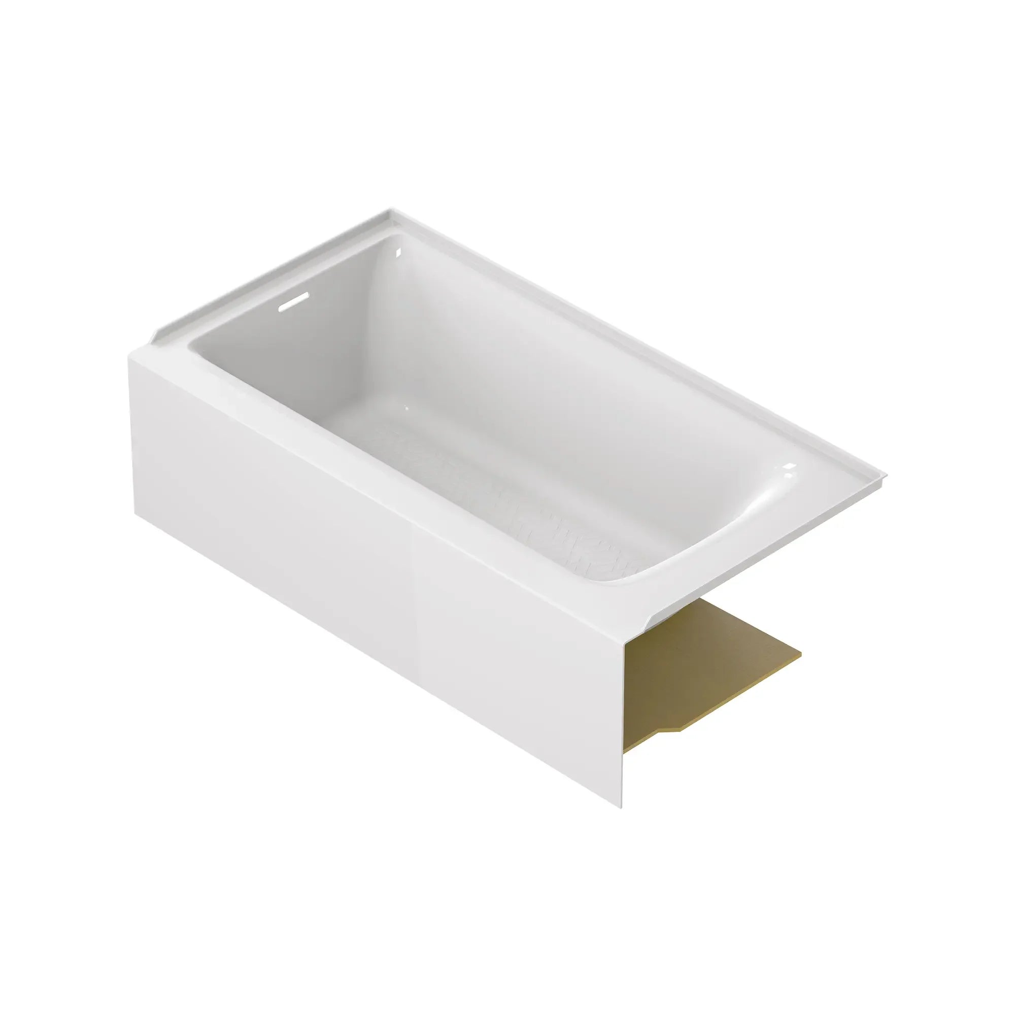 60 x 32 Inch Left Drain Freestanding Soaking Bathtub with Integral Apron - Perfect for Master Bathroom, Spa Retreat & Luxury Home Renovation