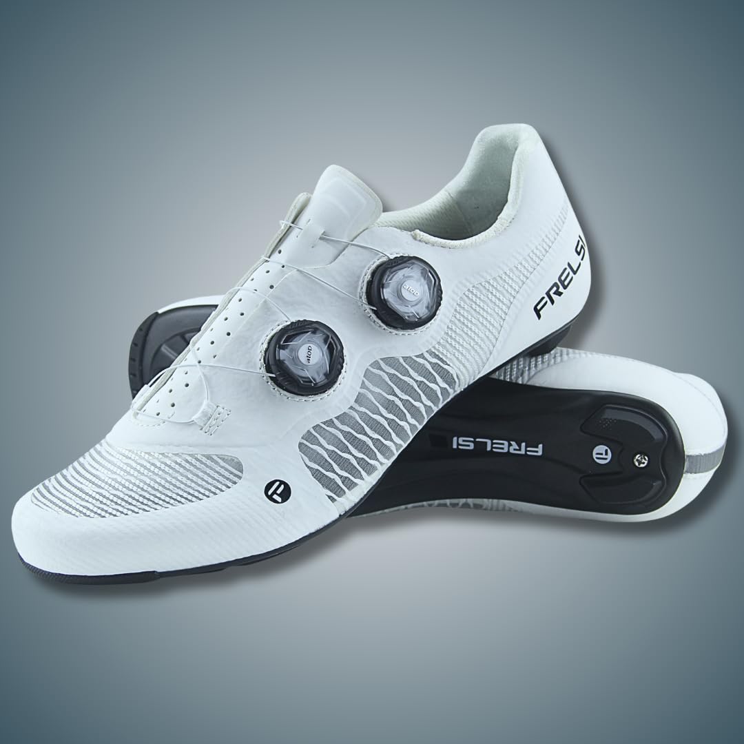 Frelsi Pro Carbon Road Cycling Shoes - Lightweight & Stiff for Racing & Training - Perfect for Road Bikes, Triathlons & Indoor Cycling