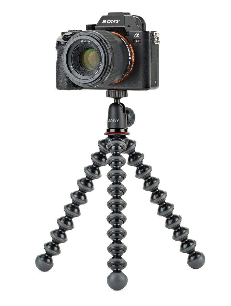 JOBY GorillaPod Compact Tripod Kit with Ballhead for Mirrorless Cameras - Lightweight & Flexible Tripod Stand for DSLR, Mirrorless (Up to 2.2 lbs) - Black/Charcoal - Perfect for Travel, Vlogging & Outdoor Photography