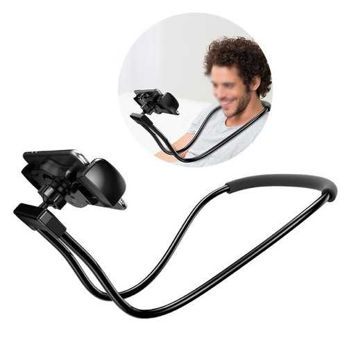 Baseus 360° Rotatable Phone Holder Necklace - Adjustable Lazy Arm Bracket for 4-10 Inch Smartphones & Tablets - Perfect for Hands-Free Cooking, Working & Video Watching