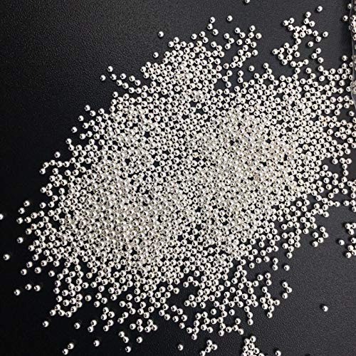 RD-14460 1kg Silver Rhinestone Nail Caviar Beads - 0.8mm Mini Metal Glitter for 3D Nail Art, DIY Manicure Decorations | Perfect for Salon, Home Nail Design & Party Glam Looks
