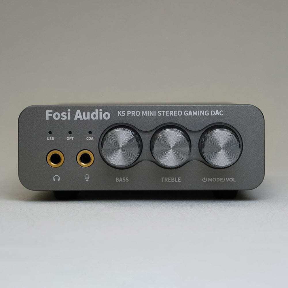 Fosi Audio K5 PRO Mini Stereo Gaming DAC & Headphone Amplifier - High-Resolution Audio for PC, PS5, Xbox, and Mobile Gaming - Perfect for Competitive Gamers and Audiophiles