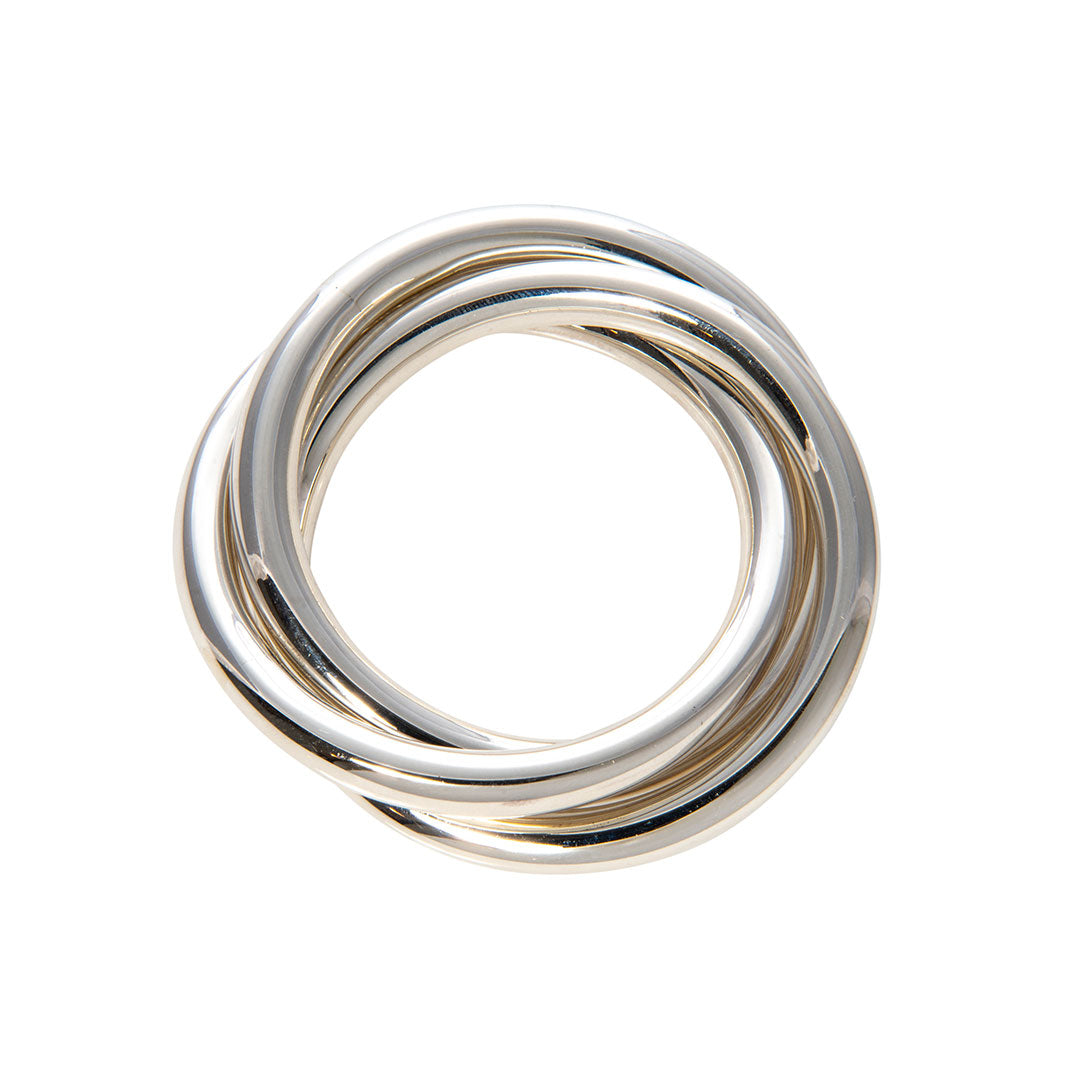 Sterling Silver Baby Rattle with 3 Rings - Safe Teething Toy for Newborns & Infants - Perfect Baby Shower Gift & Nursery Essential
