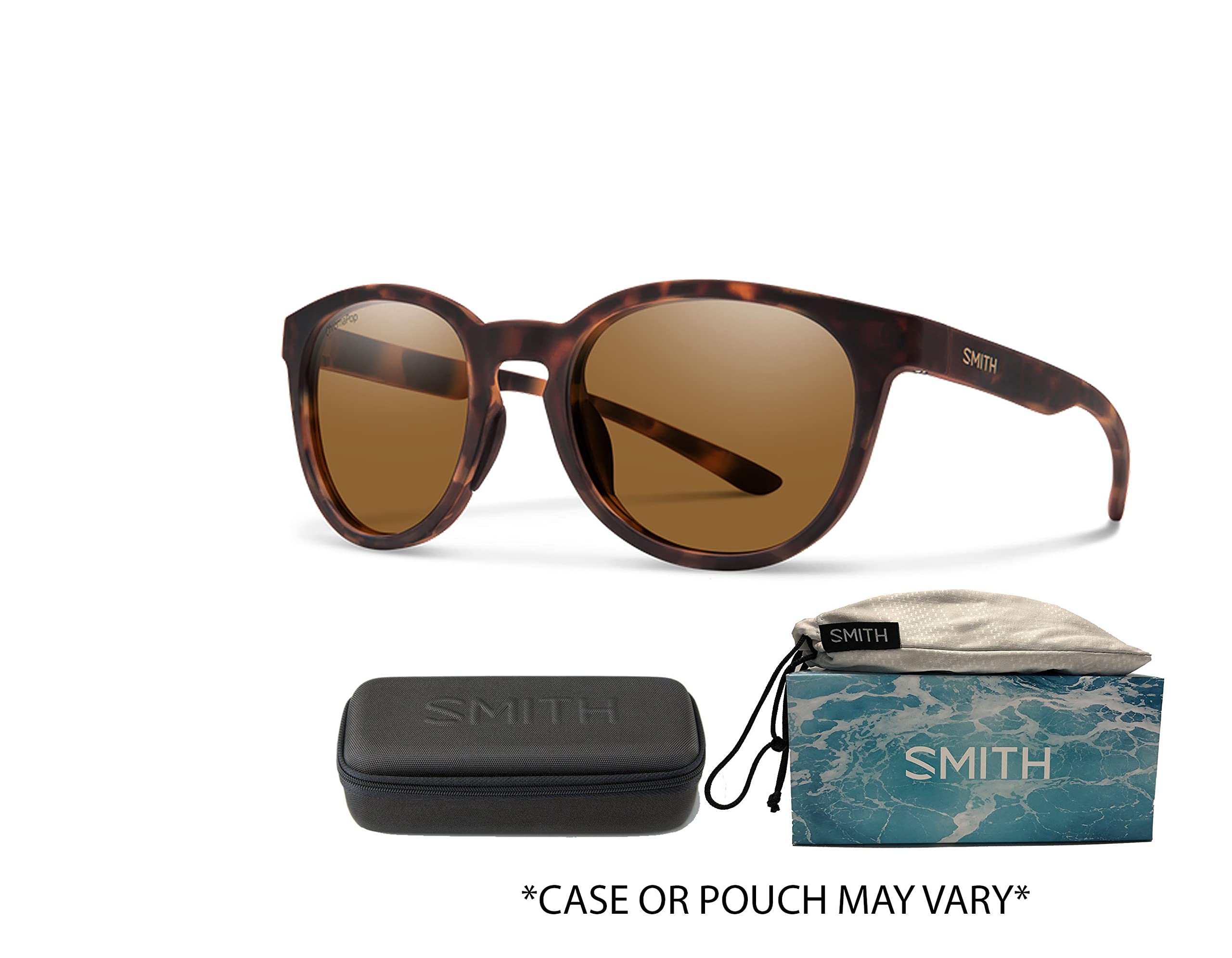 SMITH Eastbank Round Sunglasses for Men & Women - UV Protection Polarized Lenses + Free Designer iWear Eyewear Kit | Perfect for Outdoor Activities, Beach, Driving & Fashion Accessories