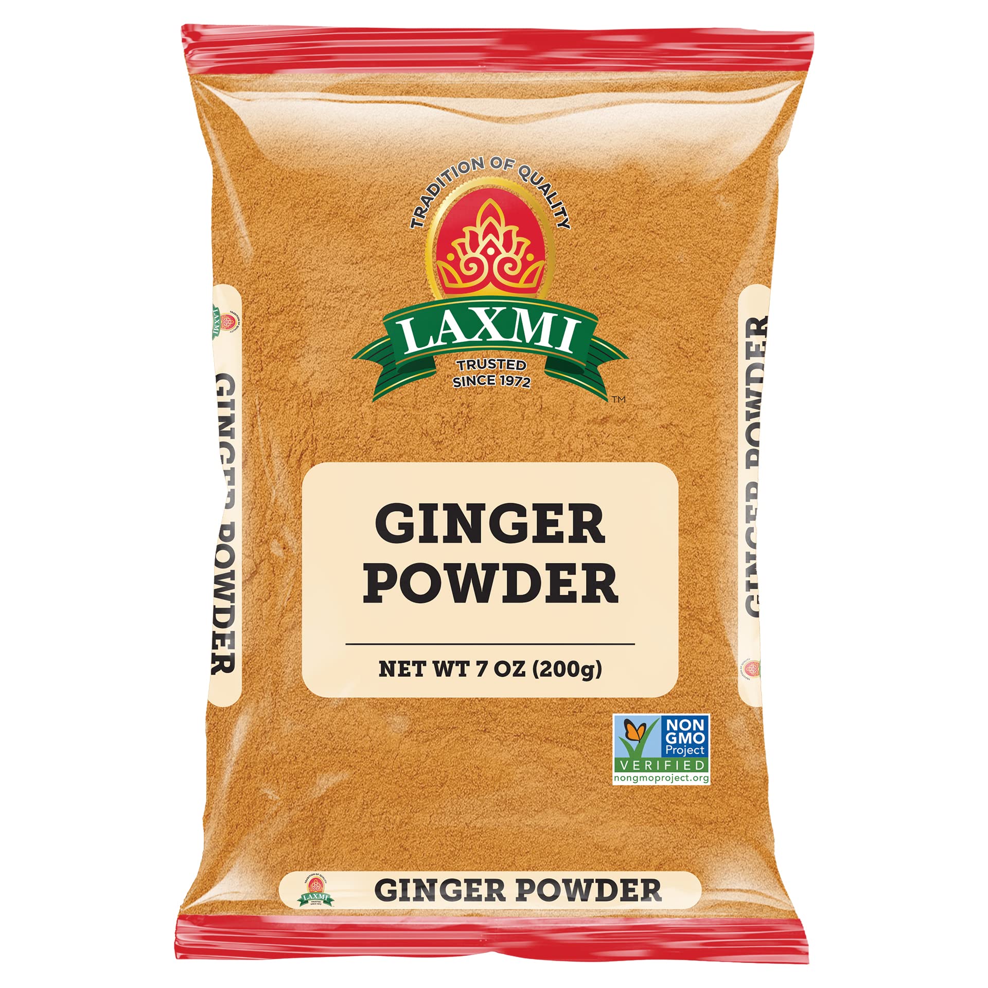 Laxmi Traditional Indian Ginger Cooking Powder - 7oz (200g) | Authentic Spice for Curry, Tea & Baking | Perfect for Indian Cuisine, Homemade Remedies & Flavor Enhancement
