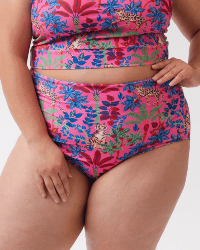 Big Cat Family Three Blooms Reversible Ultra High Waist Leggings - Perfect for Yoga, Workouts & Everyday Comfort