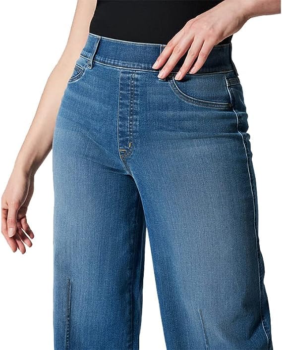 KELYWELL Mid Waist Wide Leg Jeans - Stretch Comfort for Casual Wear