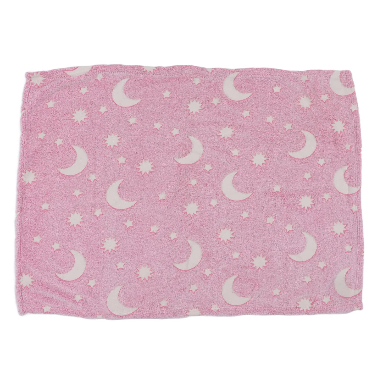 Glow in The Dark Blanket - Soft & Breathable Polyester Luminous Blanket for Bed, Sofa, Couch - Warm & Cozy Fuzzy Throw Blanket for Summer AC or Winter Use - All Season Portable Blanket (Pink) - Perfect for Movie Nights, Camping & Home Decor