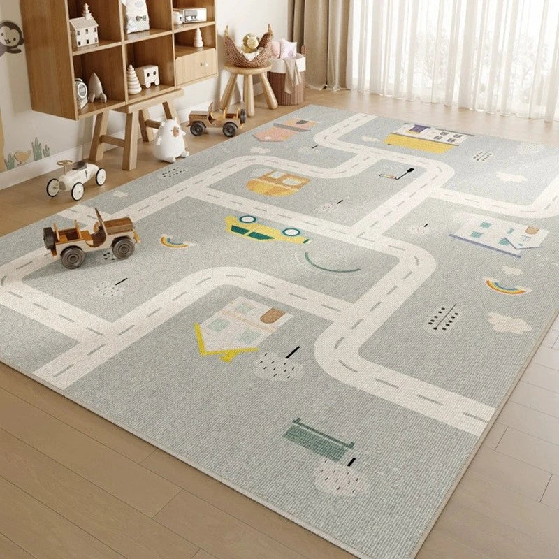 Siena PlayScape Waterproof & Spillproof Baby Nursery Rug - Soft Non-Slip Play Mat for Kids Room, Daycare & Toddler Play Area