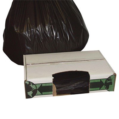 Recyclable 55 Gallon Super Heavy-Duty Black Commercial Trash Bags - 50 Count (2 Cases) - Ideal for Restaurants, Offices & Industrial Waste Disposal