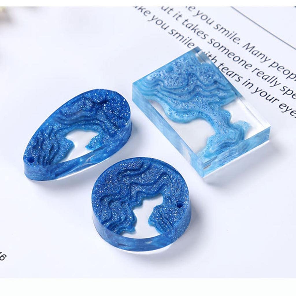 LICHTS Island Silicone Mold for Jewelry Pendant Making - 72x35x10MM DIY Craft Molds - Perfect for Resin Art, Polymer Clay, and Handmade Ornaments