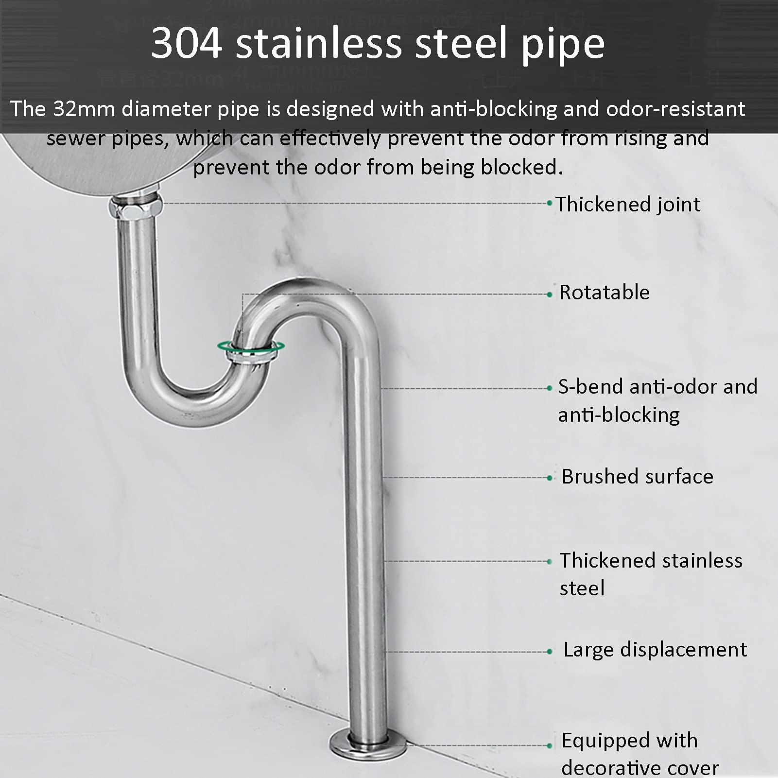 Wall Mounted 304 Stainless Steel Urinal with Induction Drainage - Commercial Washout Urinal for Public Toilets, Hotels & Homes - Durable Black Bathroom Accessory for High-Traffic Restrooms, Bars, and Office Buildings