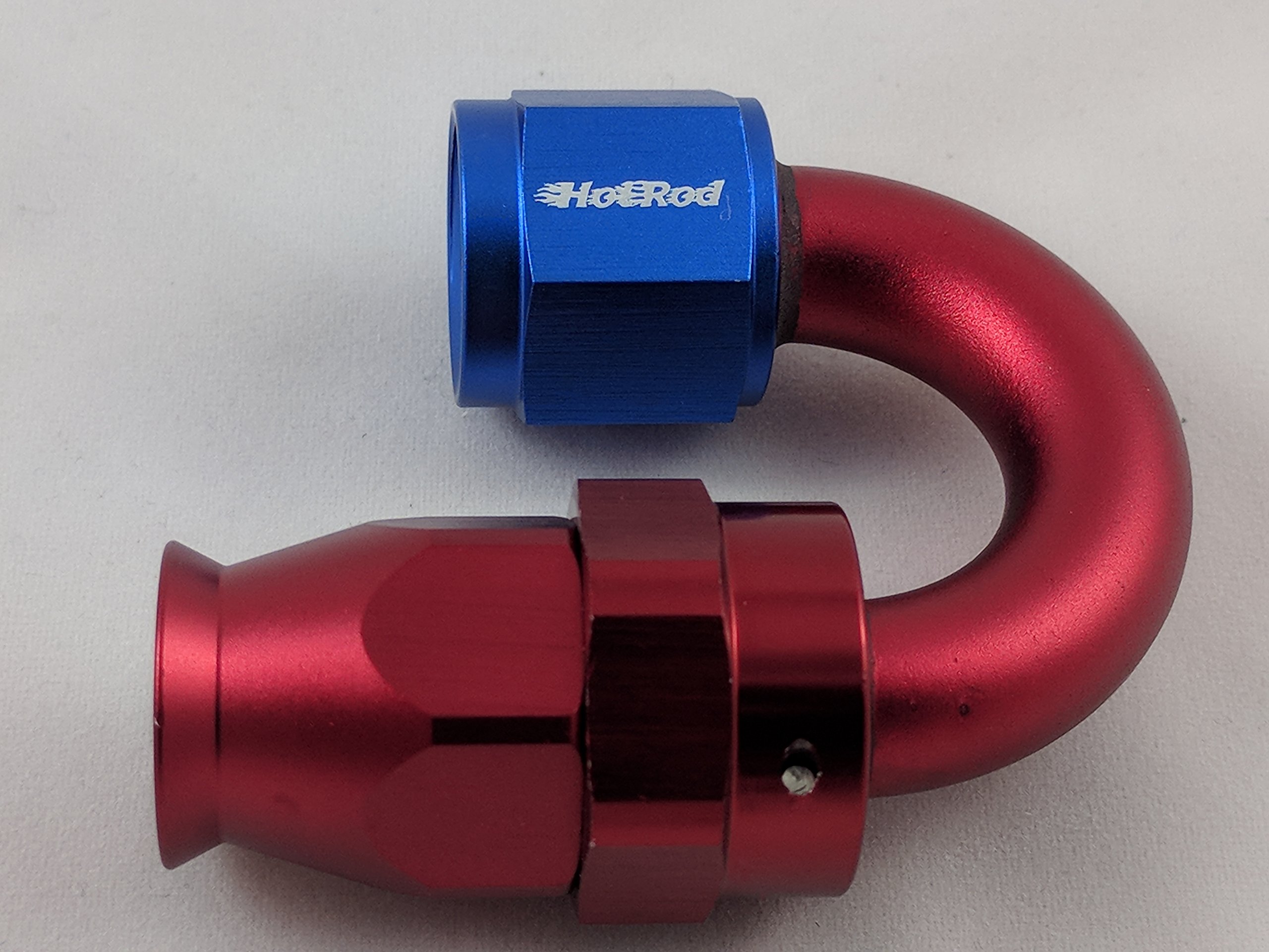 Premium AN6 PTFE Stainless Steel Hose with Blue & Red Fittings - High Performance Fuel/Oil Line Kit for Automotive, Racing & Marine Applications