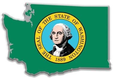 Washington State Flag Lapel Pins - Crown Awards WA Shaped Enamel Pins for Politicians, Graduates & Collectors - Perfect for Campaigns, Alumni Events & Souvenirs