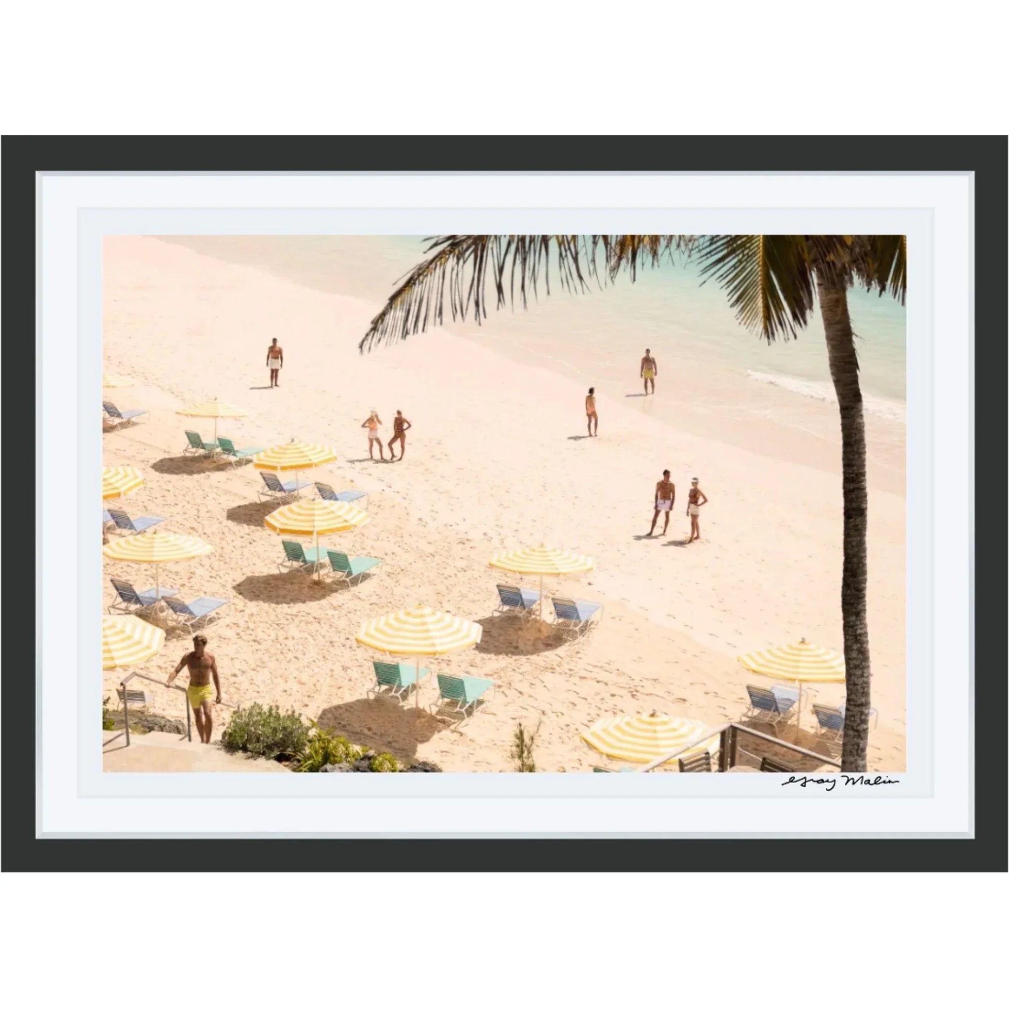Gray Malin Coral Beach Club Print - Premium Wall Art for Home & Office Decor - Perfect for Living Rooms, Bedrooms & Beach House Interiors