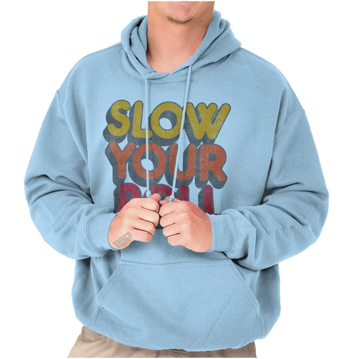 Brisco Brands Slow Your Roll Saying Geek Nerd Gym Hoodie Sweatshirt for Women & Men - Perfect for Workouts, Casual Wear & Gifts