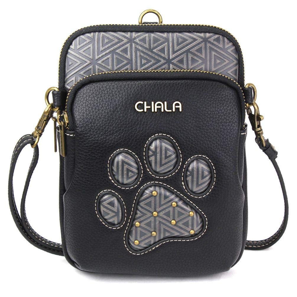 Chala Handbags - Stylish Paw Print UNI Crossbody Phone Purse for Women | Trendy & Functional Cellphone Handbag for Daily Use, Travel, and Shopping