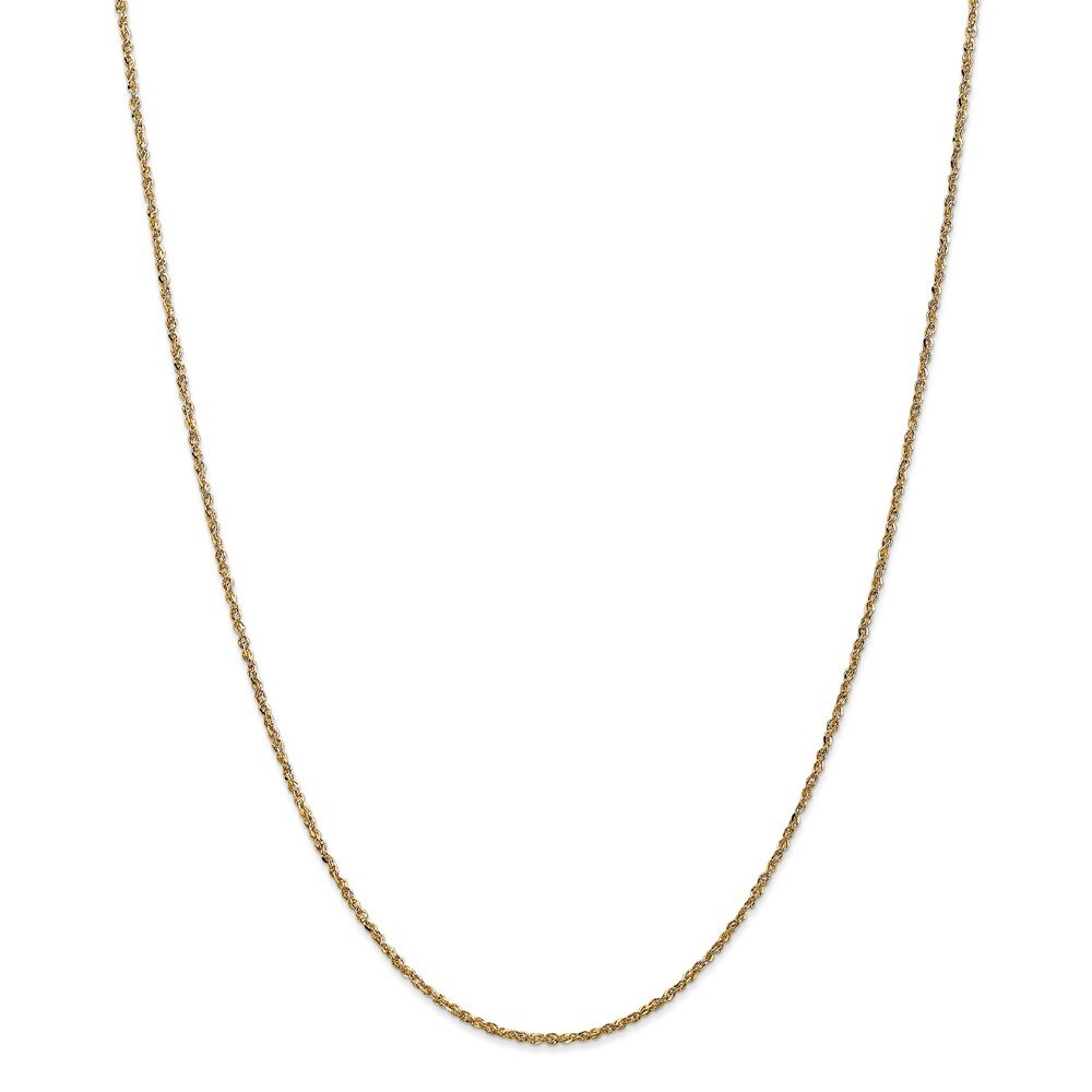 14K Yellow Gold 1.7mm Rope Chain Necklace for Women & Men - Durable & Elegant Jewelry Gift for Anniversary, Birthday & Special Occasions