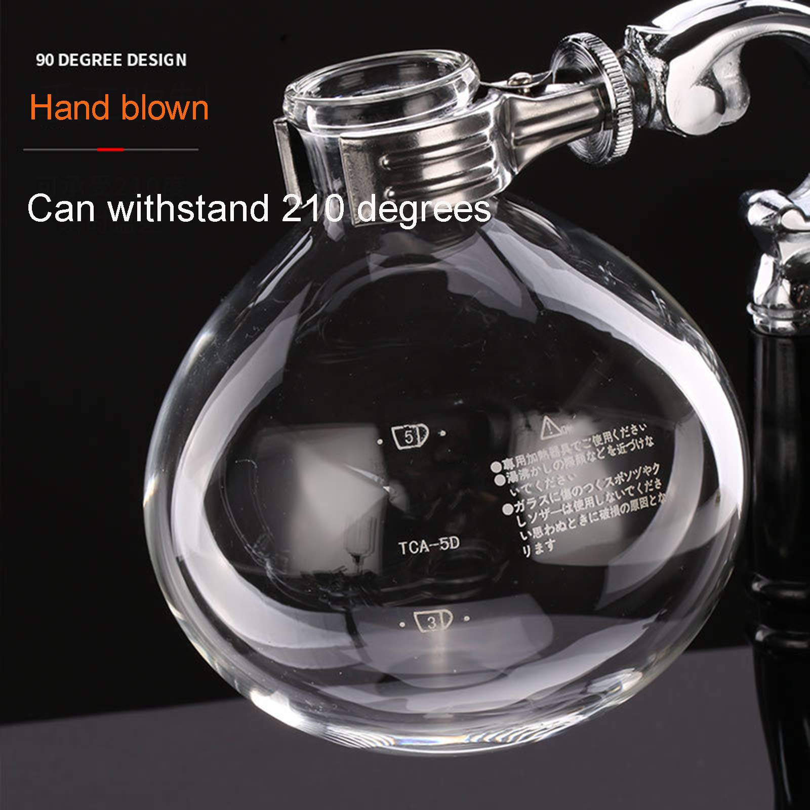 Premium Siphon Coffee Maker - 2-5 Cup Glass Vacuum Coffee Brewer with Filter for Home & Cafe Use | Perfect for Pour Over Coffee, Tea Brewing & Specialty Coffee Preparation