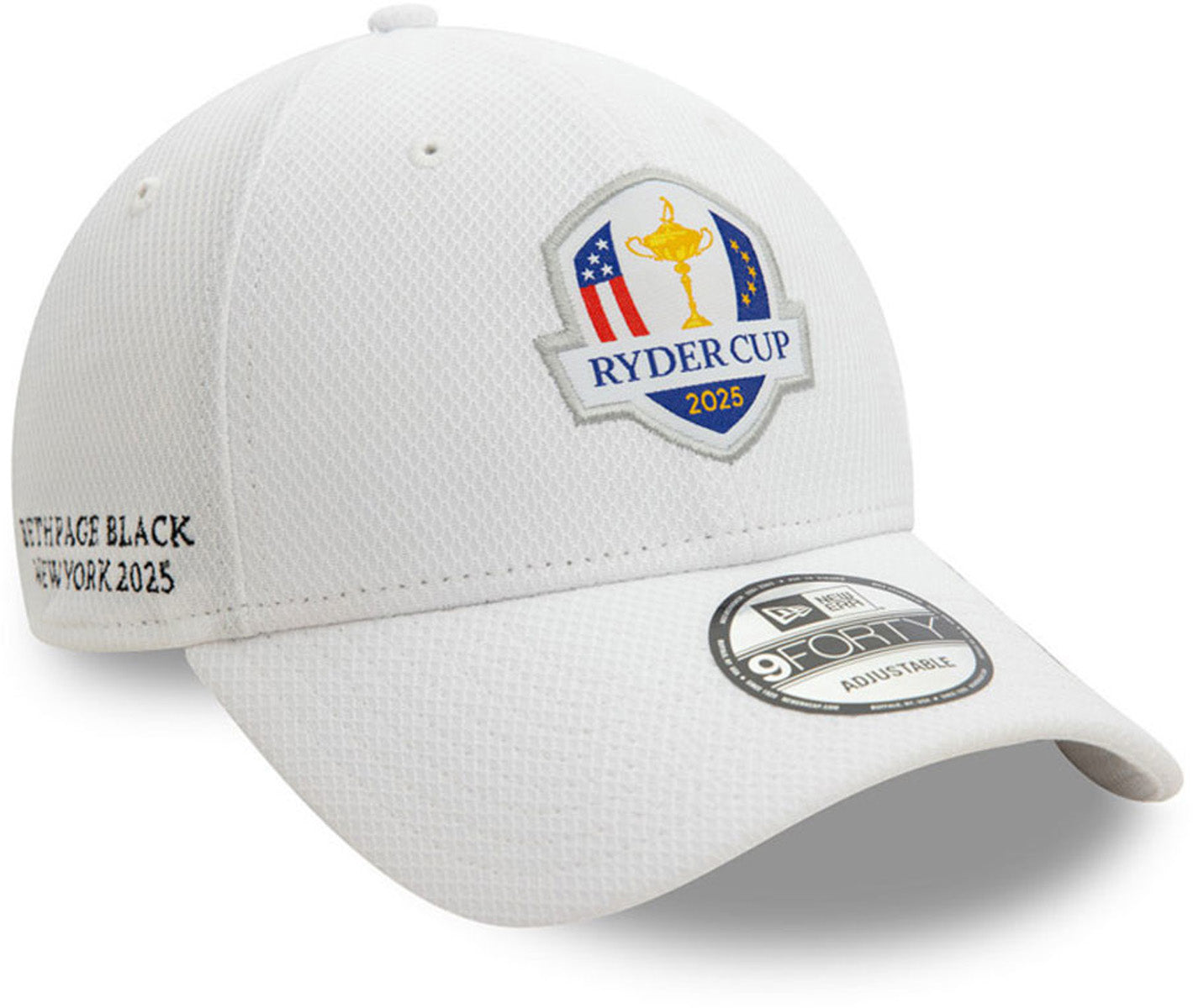 Ryder Cup 2025 Official New Era 9Forty Diamond Era Adjustable Snapback Cap - White Golf Hat for Men & Women | Perfect for PGA Tour Fans & Golf Enthusiasts