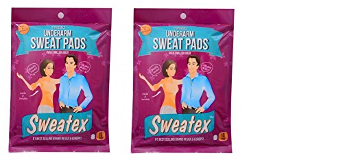SWEATEX Disposable Underarm Sweat Pads - 20 Pads (2 Packs) - Absorbent Anti-Perspiration Shields for Men & Women - Perfect for Workouts, Office & Daily Use
