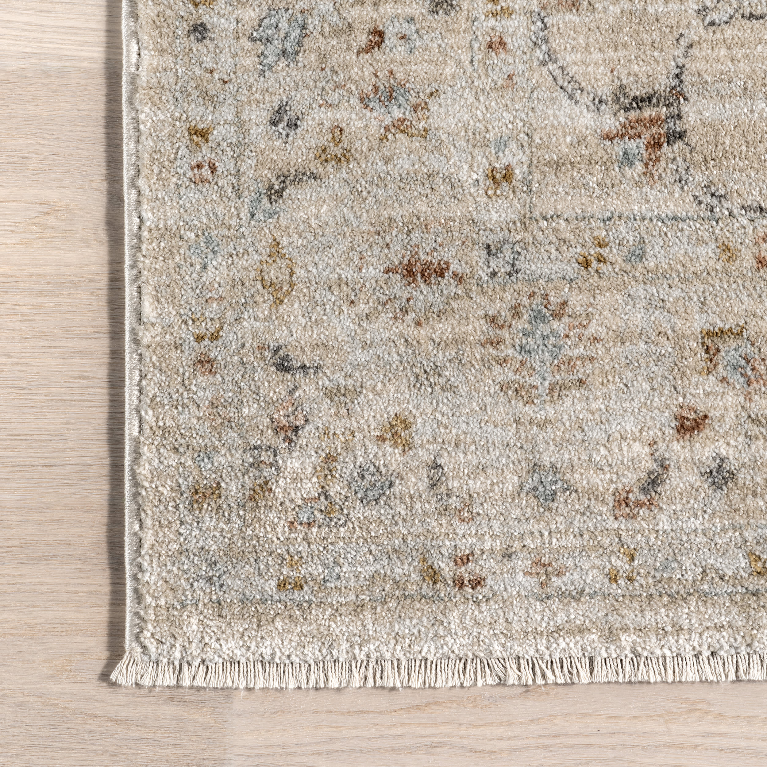 Desiree Medallion Area Rug - Soft Beige Bohemian Decor Rug for Living Room, Bedroom & Home Office | Machine Washable Non-Slip Rug