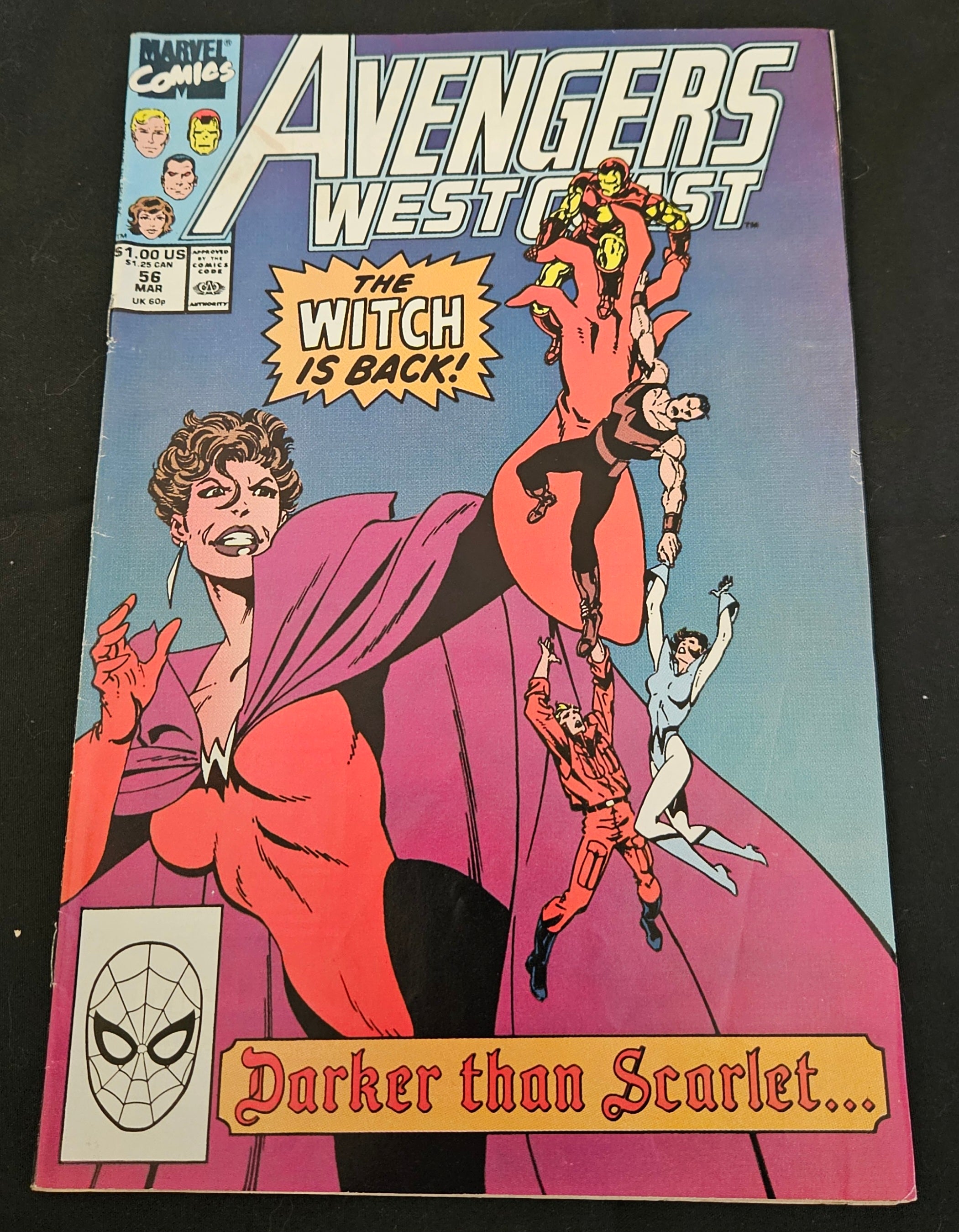 Marvel Comic Book West Coast Avengers #56 (July 1990) - The Reaper and the Robot - Near Mint Condition | Collectible Superhero Comic for Marvel Fans & Vintage Collectors | Perfect for Display, Gifts, and Comic Book Collections