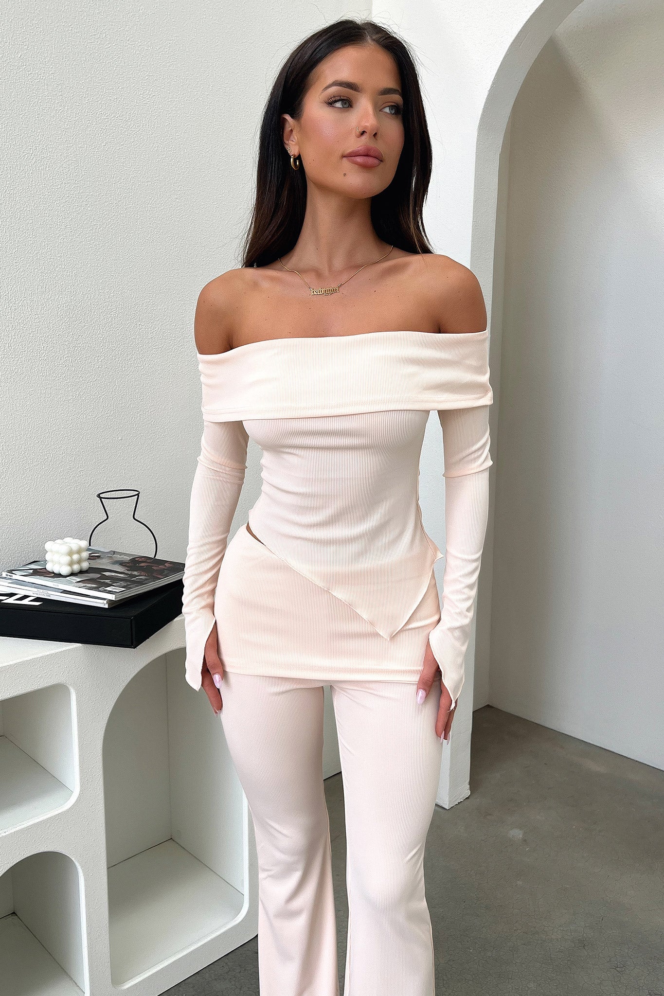 Aniston Top Beige - Women's Casual Blouse for Everyday Wear | Perfect for Office, Dating & Outings