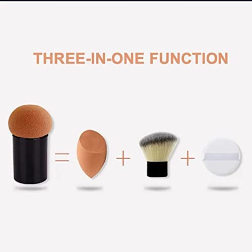 SUNISA Mushroom Head Beauty Blender - Soft Powder Puff for Makeup & Foundation - Pack of 3 Multicolor - Perfect for Daily Makeup & Travel